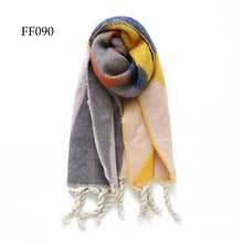 Load image into Gallery viewer, Soft Oblong Multi Color Geometric Brushed Scarf (10 colors): FF096
