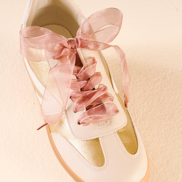 Step It Up Shoelaces-Sheer Mauve