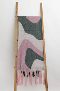 Color Fusion Twirl Tassel Scarf: Rust Combo