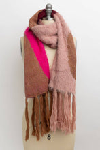 Load image into Gallery viewer, Color Fusion Twirl Tassel Scarf: Rust Combo
