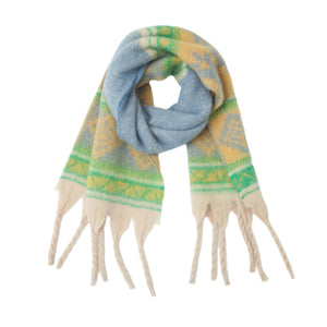 Soft Chunky Fleece Western Scarf With Tassel (8 colors): 05