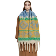 Load image into Gallery viewer, Soft Chunky Fleece Western Scarf With Tassel (8 colors): 05
