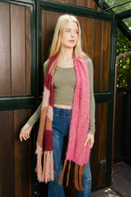 Load image into Gallery viewer, Color Fusion Twirl Tassel Scarf: Rust Combo
