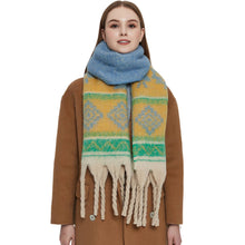 Load image into Gallery viewer, Soft Chunky Fleece Western Scarf With Tassel (8 colors): 05
