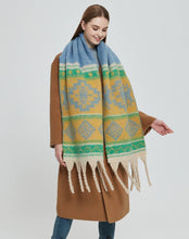 Load image into Gallery viewer, Soft Chunky Fleece Western Scarf With Tassel (8 colors): 05
