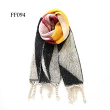 Load image into Gallery viewer, Soft Oblong Multi Color Geometric Brushed Scarf (10 colors): FF096
