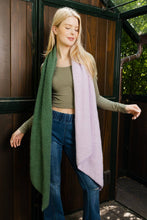 Load image into Gallery viewer, Cozy Double Tone Scarf: Lavender/Green
