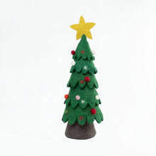 Load image into Gallery viewer, Christmas Decor Green with colored balls Felt Christmas Tree: Small
