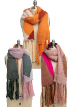Load image into Gallery viewer, Color Fusion Twirl Tassel Scarf: Rust Combo
