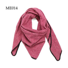 Load image into Gallery viewer, Crochet Trim Weaved Triangle Scarf (8 colors): 021
