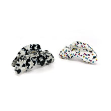 Load image into Gallery viewer, Terrazzo Hair Claw: Black + White
