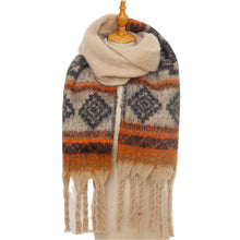 Load image into Gallery viewer, Soft Chunky Fleece Western Scarf With Tassel (8 colors): 05
