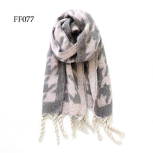Load image into Gallery viewer, Soft Oblong MultiColor Houndstooth Brushed Scarf (14 colors): F0075

