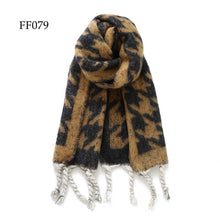 Load image into Gallery viewer, Soft Oblong MultiColor Houndstooth Brushed Scarf (14 colors): F0075

