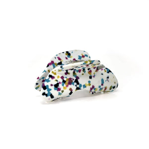 Terrazzo Hair Claw: Black + White