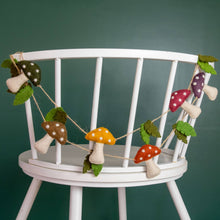 Load image into Gallery viewer, Fall Decor Felt Multi-Color Spotted Mushroom Garland
