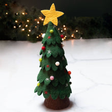 Load image into Gallery viewer, Christmas Decor Green with colored balls Felt Christmas Tree: Small
