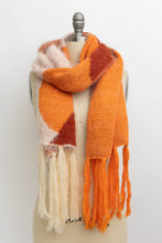 Load image into Gallery viewer, Color Fusion Twirl Tassel Scarf: Rust Combo
