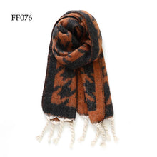 Load image into Gallery viewer, Soft Oblong MultiColor Houndstooth Brushed Scarf (14 colors): F0075
