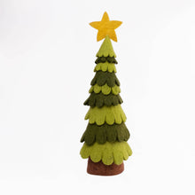 Load image into Gallery viewer, Christmas Decor Light and Dark Green Felt Christmas Tree: Small
