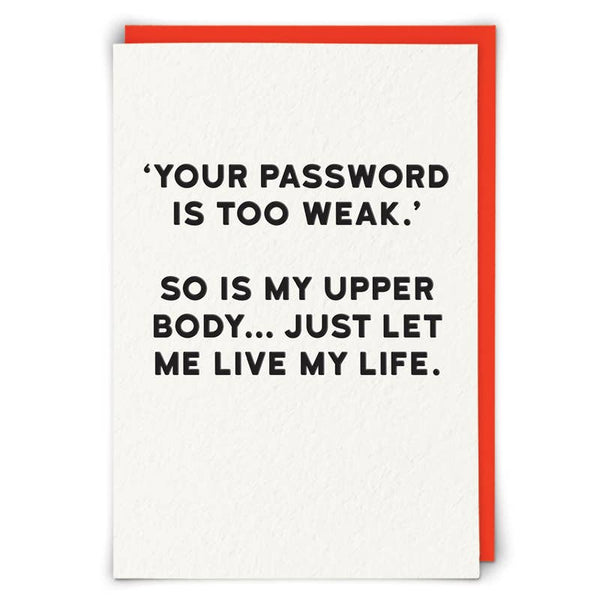 Password Greetings Card