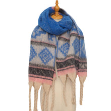 Load image into Gallery viewer, Soft Chunky Fleece Western Scarf With Tassel (8 colors): 05

