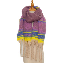 Load image into Gallery viewer, Soft Chunky Fleece Western Scarf With Tassel (8 colors): 05
