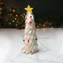 Load image into Gallery viewer, Christmas Decor White Felt Christmas Tree Assorted Sizes: Small
