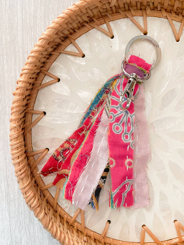 Kantha Tassel Keychain