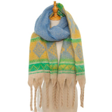 Load image into Gallery viewer, Soft Chunky Fleece Western Scarf With Tassel (8 colors): 05
