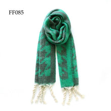 Load image into Gallery viewer, Soft Oblong MultiColor Houndstooth Brushed Scarf (14 colors): F0075
