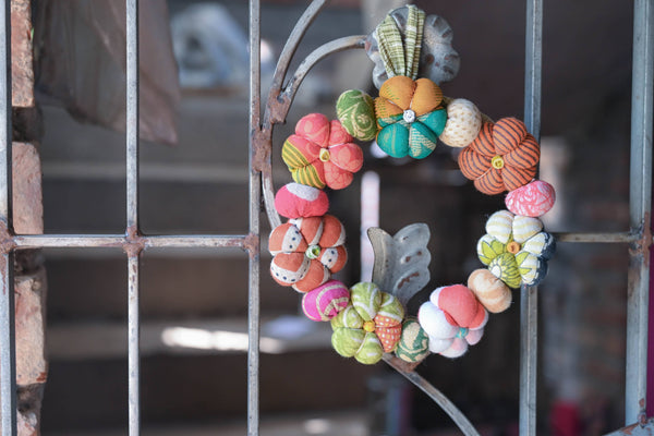 Mini Saree Pumpkin Wreath