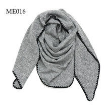 Load image into Gallery viewer, Crochet Trim Weaved Triangle Scarf (8 colors): 021
