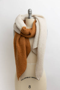 Cozy Double Tone Scarf: Lavender/Green