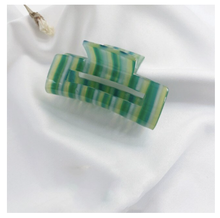 Load image into Gallery viewer, Candy Stripe Hair Claw: Blue
