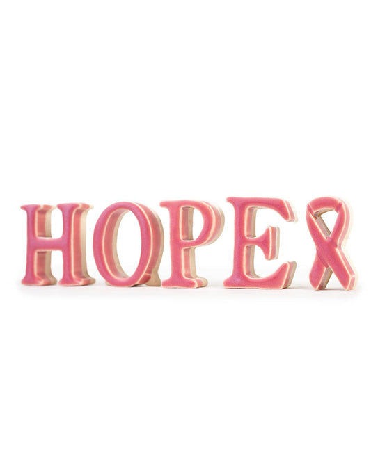 HOPE + Pink Ribbon LOVE Letters - MudLOVE