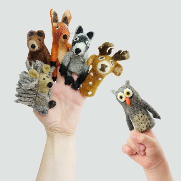 Felt Finger Puppets  - Forest Friends Set of 6/31.50