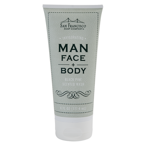 Man Face & Body Wash 6oz Black Pine