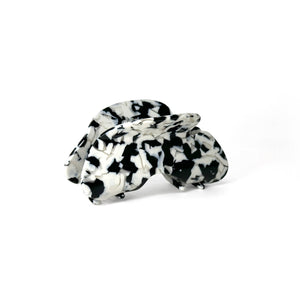 Terrazzo Hair Claw: Black + White