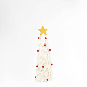 Christmas Decor White Felt Christmas Tree Assorted Sizes: Small