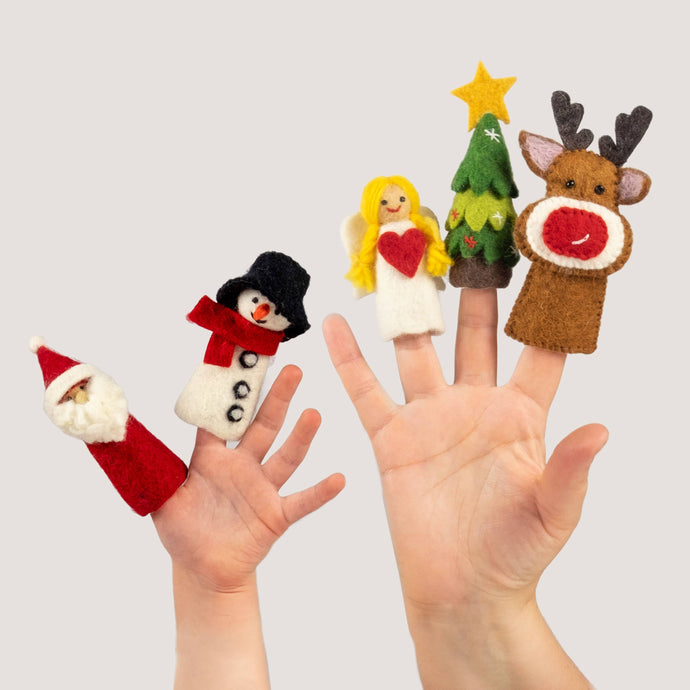 Felt Christmas Finger Puppets SALE 20% OFF WERE $5, NOW $4