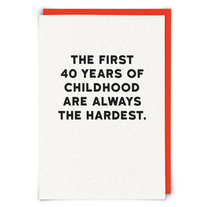First 40 Greetings Card