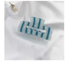 Load image into Gallery viewer, Candy Stripe Hair Claw: Blue
